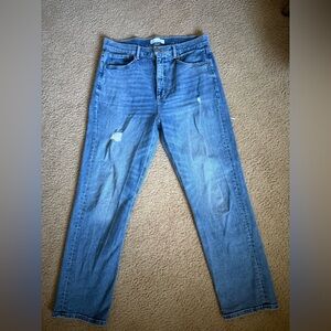 Loft high waist straight crop jeans
